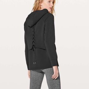 Lululemon Tied To You Jacket Black Sz 4 Full zipper
